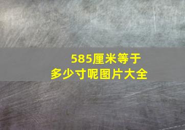 585厘米等于多少寸呢图片大全