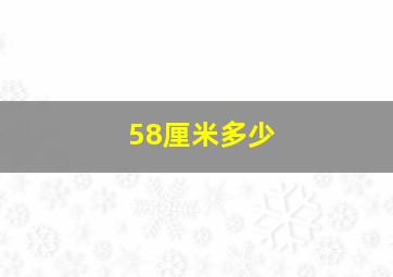 58厘米多少