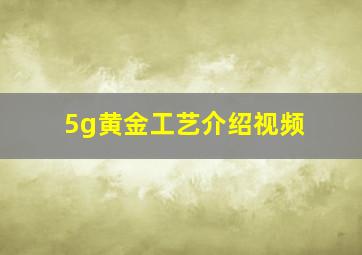 5g黄金工艺介绍视频