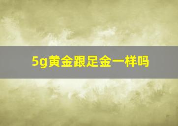 5g黄金跟足金一样吗