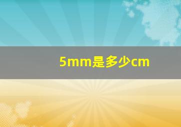 5mm是多少cm