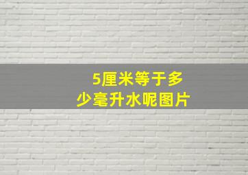 5厘米等于多少毫升水呢图片