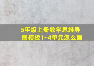 5年级上册数学思维导图模板1~4单元怎么画