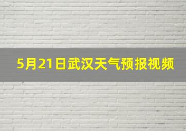 5月21日武汉天气预报视频