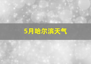 5月哈尔滨天气