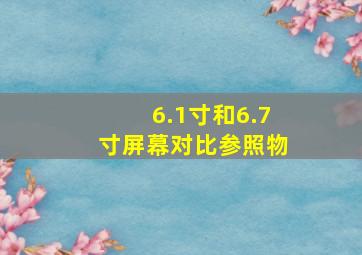 6.1寸和6.7寸屏幕对比参照物