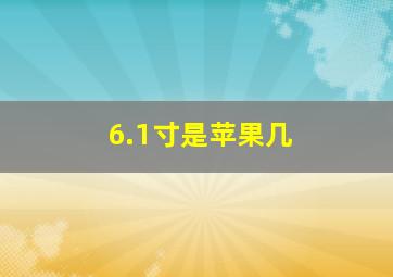 6.1寸是苹果几