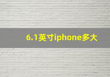 6.1英寸iphone多大