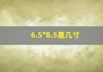 6.5*8.5是几寸