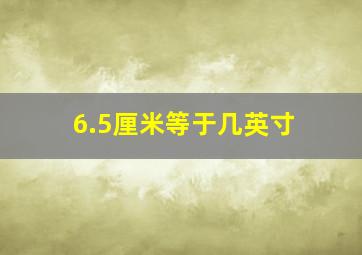 6.5厘米等于几英寸