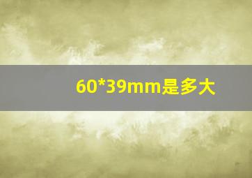 60*39mm是多大