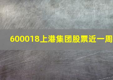 600018上港集团股票近一周