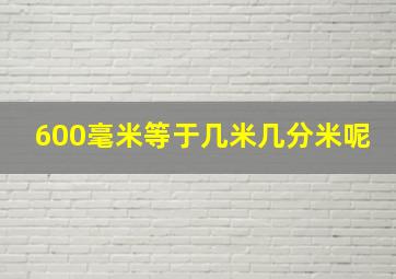 600毫米等于几米几分米呢