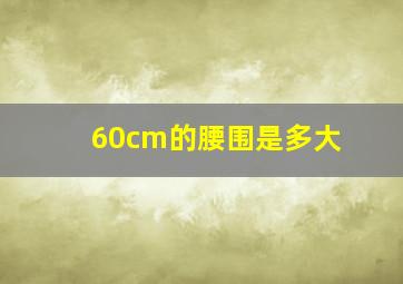 60cm的腰围是多大