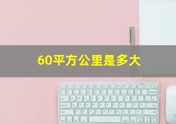 60平方公里是多大