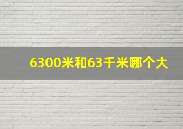 6300米和63千米哪个大