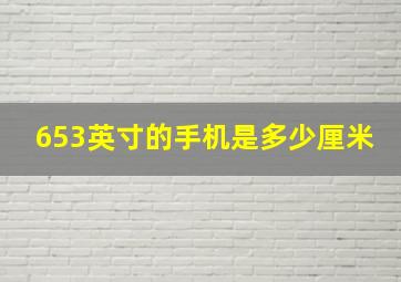 653英寸的手机是多少厘米