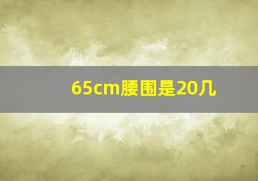 65cm腰围是20几