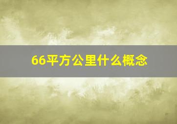 66平方公里什么概念