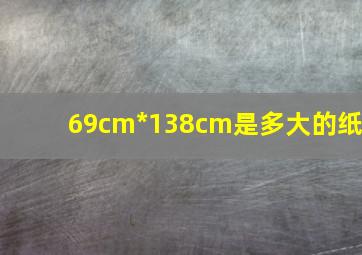 69cm*138cm是多大的纸