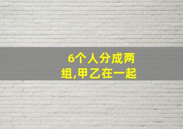 6个人分成两组,甲乙在一起