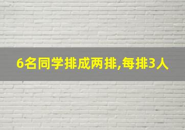 6名同学排成两排,每排3人