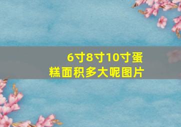 6寸8寸10寸蛋糕面积多大呢图片