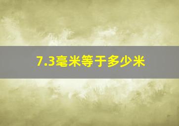 7.3毫米等于多少米