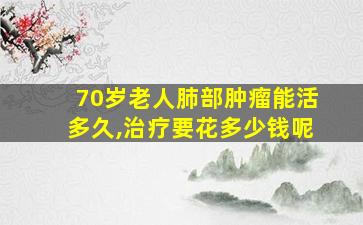 70岁老人肺部肿瘤能活多久,治疗要花多少钱呢