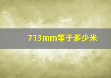 713mm等于多少米