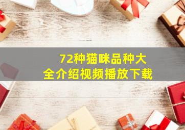 72种猫咪品种大全介绍视频播放下载