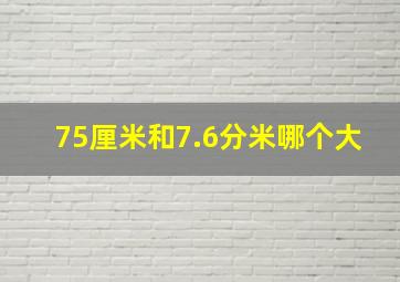 75厘米和7.6分米哪个大