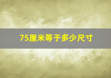 75厘米等于多少尺寸