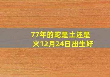 77年的蛇是土还是火12月24日出生好