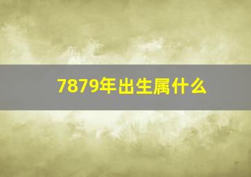 7879年出生属什么