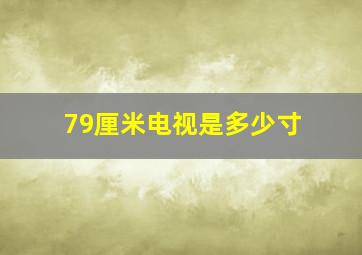 79厘米电视是多少寸