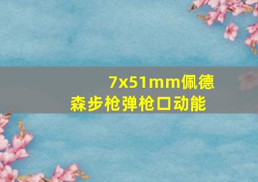 7x51mm佩德森步枪弹枪口动能