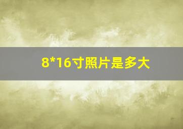 8*16寸照片是多大