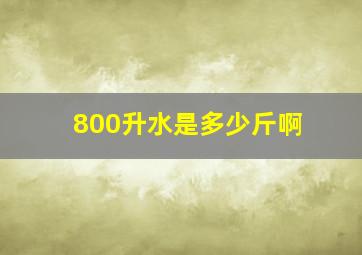 800升水是多少斤啊