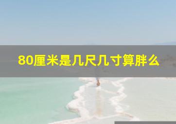 80厘米是几尺几寸算胖么