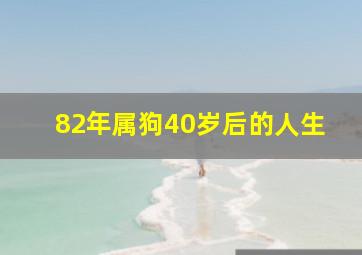 82年属狗40岁后的人生