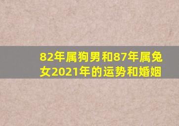 82年属狗男和87年属兔女2021年的运势和婚姻