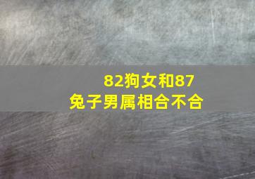 82狗女和87兔子男属相合不合