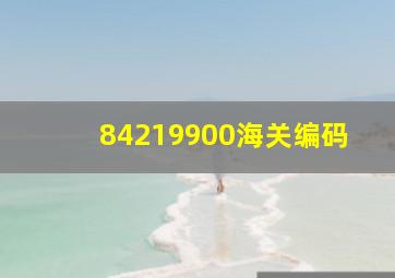 84219900海关编码