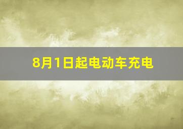 8月1日起电动车充电