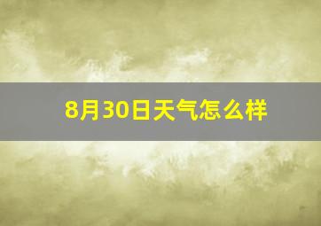 8月30日天气怎么样