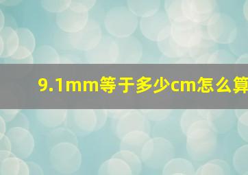 9.1mm等于多少cm怎么算