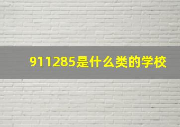 911285是什么类的学校