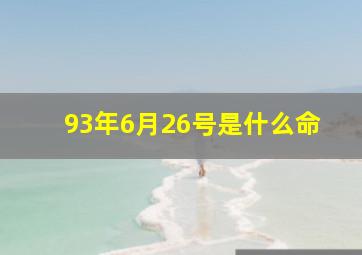 93年6月26号是什么命