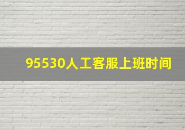 95530人工客服上班时间